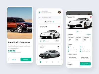 Car Rental App Design animation branding logo mobile app design ui uiux ux website design wordpress