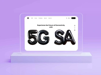 Сoncept for a 5G SA mobile operator 3d animation black and white branding concept design digital graphic design landing landing page mobile operator motion graphics ui ux web