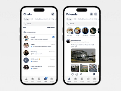 KiTalk App UI - Connecting Students, Empowering Interests! app application branding bubble chat chat app chats design k pop korean korean app mobile mobile application school school app social media application ui ui design uiux ux design