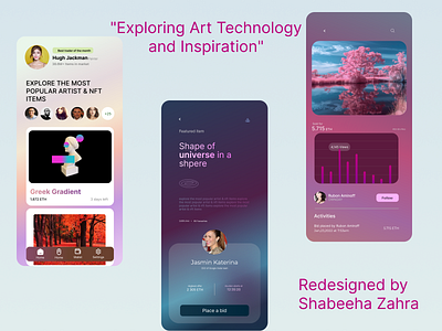 Exploring Art Technology and Inspiration app design design inspiration graphic design ui ux web design