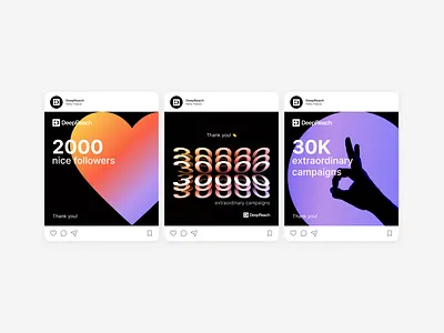 DeepReach - Instagram Posts ads branding design digital graphic design instagram posts