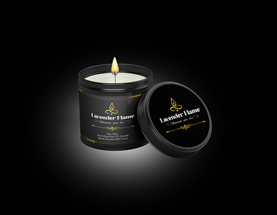 Candle Label Design with 3D Mockup 3d mockup branding candle label candle label design graphic design label design