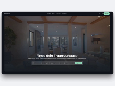 Real Estate Website with Search Function animation dark mode design filter gsap modern next.js real estate search ui website