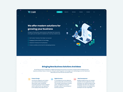 Fintech Blue Website Landing page 2022 fintech landing landing page product design ui ux web website