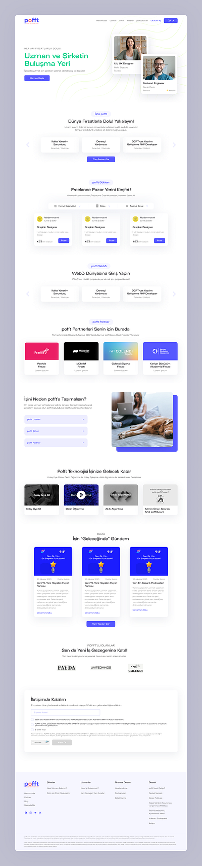 pofft Landing Page: Your Hub for Jobs and Talent basic design clean design landing page minimal minimal design recruitment responsible design website website design