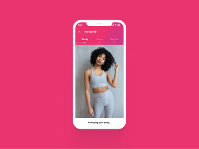 Veristyle - AI to bring high-end styling to women everywhere ai app app design design fashion graphic design mobile pink ui ux