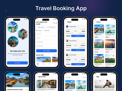 Travel Booking App Concept ai travel booking figma travel travel booking app uiux