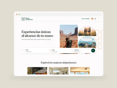 Modo Vacaciones - The best way to book your next vacations airbnb app branding design holiday hotel houses reservation ui ux vacations web design web development