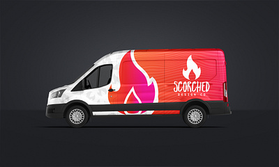 Scorched Van Wrap Design | Vehicle Wrap Design branding car car sticker car wrap decal design design agency fire graphic design marketing agency print design signage truck van vehicle branding vehicle graphics vehicle wrap vinyl wrap design wrapping