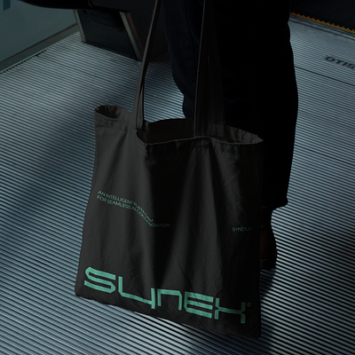 Synex | Bag design ai apparel bag brand brand design brand identity branding clothes logo logotype naming packagign design print stuff typography