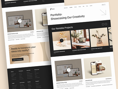 Flaire 1 Portfolio Page - Creative Digital Agency Website branding portfolio creative agency creative design design portfolio design showcase digital agency digital port folio figma template graphic design modern ui portfolio design project showcase ui inspiration ui showcase ui trends uiux design ux ui design web design