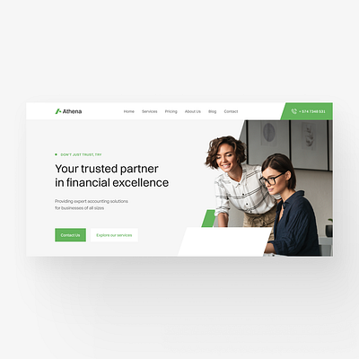 Prospera - Professional Services Website Template accountant animation clean finance green minimal modern sleek tax template ui webdesign webflow