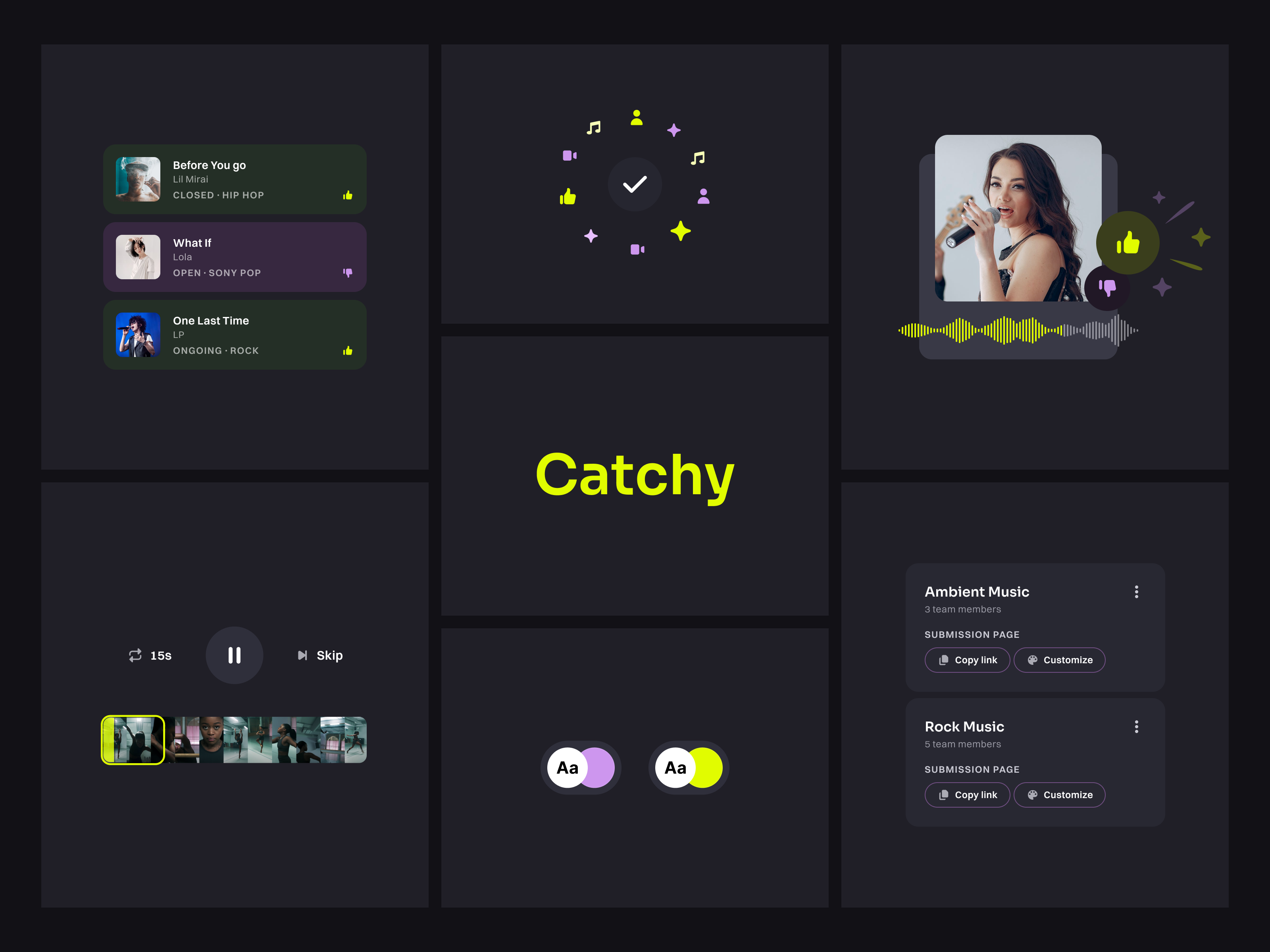 Example of Catchy - Talent Discovery App