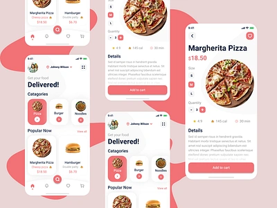 Minimal Food Delivery App UI – Smooth and Intuitive cleanui figmadesign fooddeliveryapp minimaldesign mobileui uxdesign