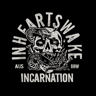 In Hearts Wake Merch Design band merch design graphicdesign illustration in hearts wake merch merch design