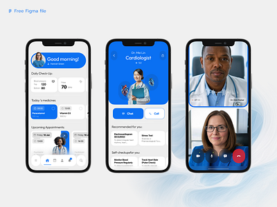 Medical UI App Concept + freebie app blue book free freebie main medical medicine modern simple ui