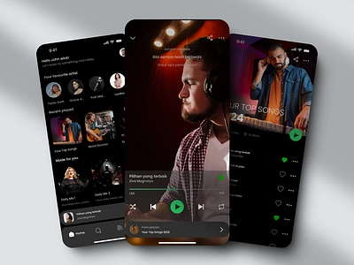 Music App 3d app branding darktheme design gradient graphic design minimal minimalistics mobileapp musicapp ui uiux userinterface