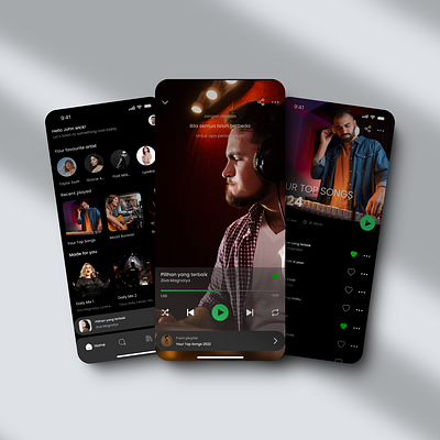 Music App 3d app branding darktheme design gradient graphic design minimal minimalistics mobileapp musicapp ui uiux userinterface