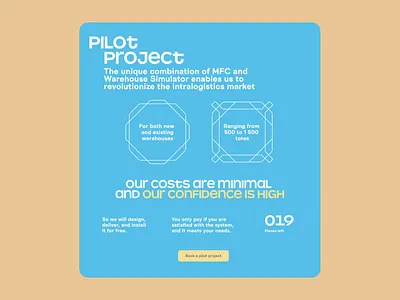 Landing page for Martistel, warehouse automation startup design madebymad newcase site ui ux web website