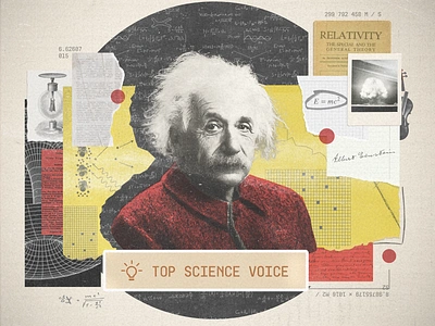 Linkedin Top Voices - Old Version 3d albert einstein animation branding collage design design editorial art editorial design graphic design henry ford illustration logo maximalism minimal science social media design tesla ui