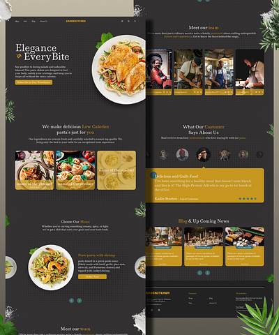 GRADEKITCHEN - FOOD COMPANY website branding graphic design ui
