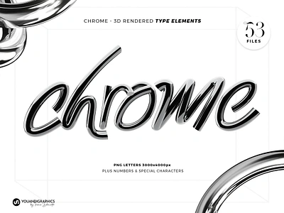 Chrome 3D Lettering Set 3d chromatic chrome design download font futuristic lettering letters metal metallic pixelbuddha png retro retrofuturistic silver steel type typeface y2k