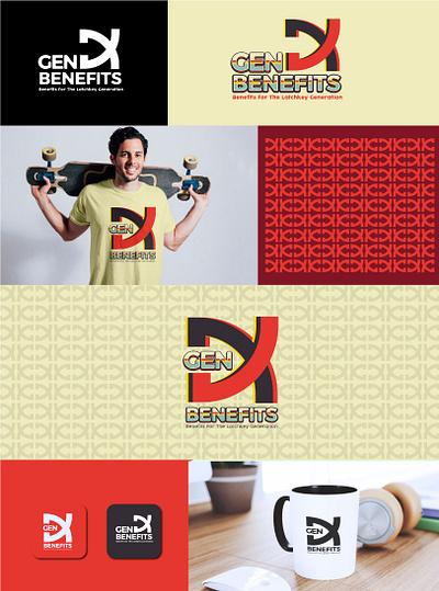 GEN X LOGO DESIGN app brandidentity branding cup design graphic design logo pattern tshirt design vector