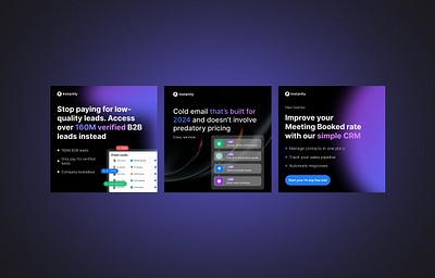 Instantly - Social Media Ads ads advertising design social media ui ui elements
