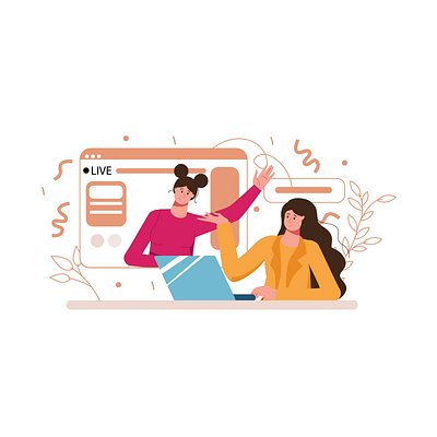 Video Chatting 2D Animation 2d animation communication conversation digital meeting flat illustration live video motion online online chat online communication remote stream teamwork video call video chatting virtual chat virtual meeting woman