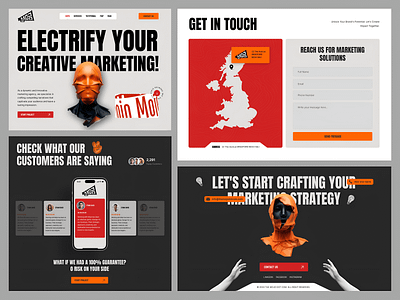 Marketing Landing page 3d agency animation brand design branding daily ui design figma graphic design landing landing page logo marketing modern motion graphics redesign ui ui ux website website design