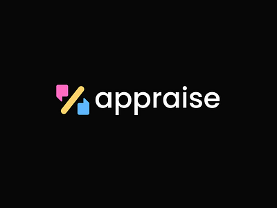 appraise appraise branding chat down home house logo mortage percentage realestate speech up