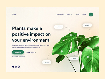 Plants UI branding graphic design motion graphics ui