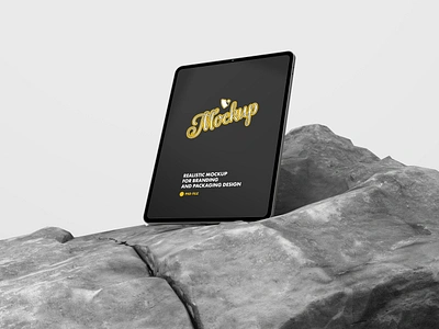 Ipad Mockup on the Stone branding ipad ipad mockup mockup psd psd mockup