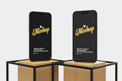 Double of Smartphone Mockup branding iphone iphone mockup mockup psd psd mockup screen screen mockup