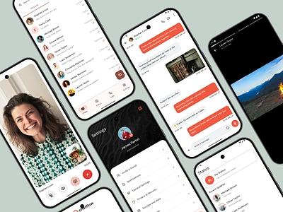 ChatFlow - Flutter Chat App app audio call call chat chat app conversation dart flutter full app message social social media story template ui video call