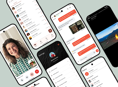 ChatFlow - Flutter Chat App app audio call call chat chat app conversation dart flutter full app message social social media story template ui video call