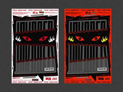 old hatred branding character design drawing graphic design illustration logo original painting