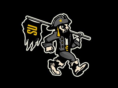 Marching Pirate college illustration logo logo design pirate pirates sports sports logo vintage