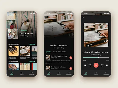 Podcast app app mobile app mobile app design music app podcast podcast app ui uiux design