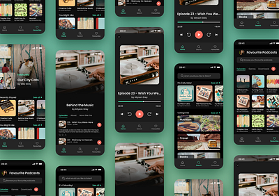 Podcast app app mobile app mobile app design music app podcast podcast app ui uiux design