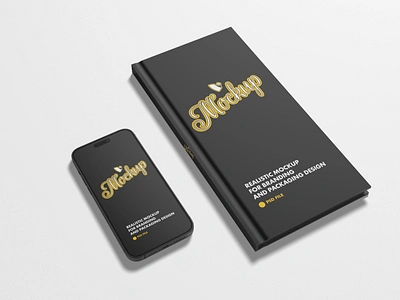 Long Notebook with Phone Mockup branding iphone iphone mockup mockup notebook psd psd mockup