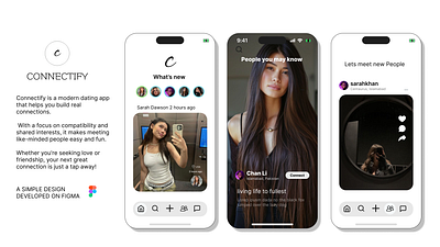 Connectify ( A Dating App ) ai app banner connectify dating design girl graphic design hot logo mobile poster ui ux