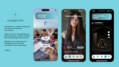 Connectify ( A Dating App ) ai app banner connectify dating design girl graphic design hot logo mobile poster ui ux