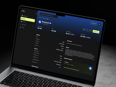 Offx.Tech Redesign branding clean crypto dark dashboard dashboard design deals design fintech interface design mobile design modern product design tables ui ui design ux ux design web app design web3 design