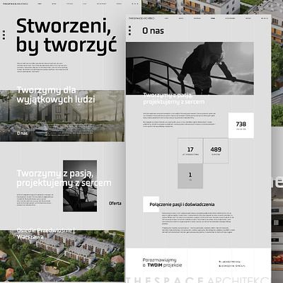 THESPACE ARCHITEKCI - interdyscyplinarne biuro projektowe architecture design figma strona internetowa strona www uidesign webdesign website