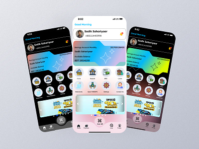 Mobile Banking App: UI Design app design dribbble graphic design illustration