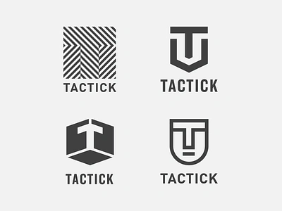 Tactick Brand Identity Concepts app badge box brand brand identity branding design dimension face graphic design letter lockup logo mark package routine shield strong symbol t