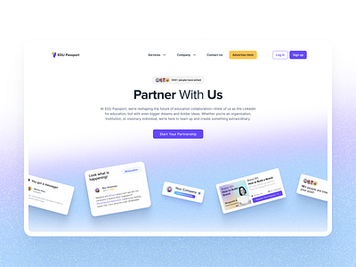 Landing Page design figma grain hero hero section landing page noise partner with us popular section trending ui ui design ux