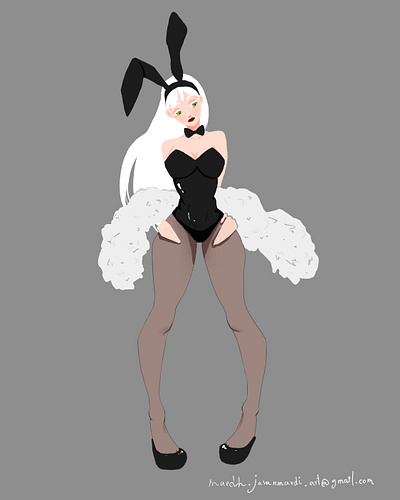 bunny girl graphic design