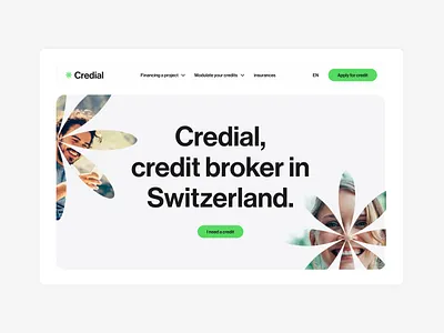 Header for bank bank clean credit design green grey header hero minimalist ui ui design